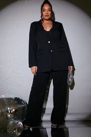 Tailored Blazer With Diamante Buttons