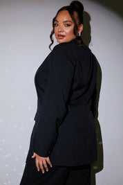 Tailored Blazer With Diamante Buttons