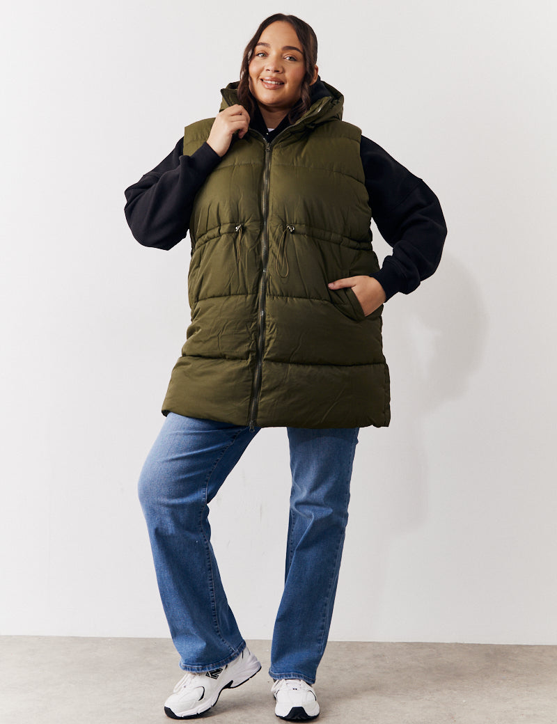 Cinched Waist Gilet	