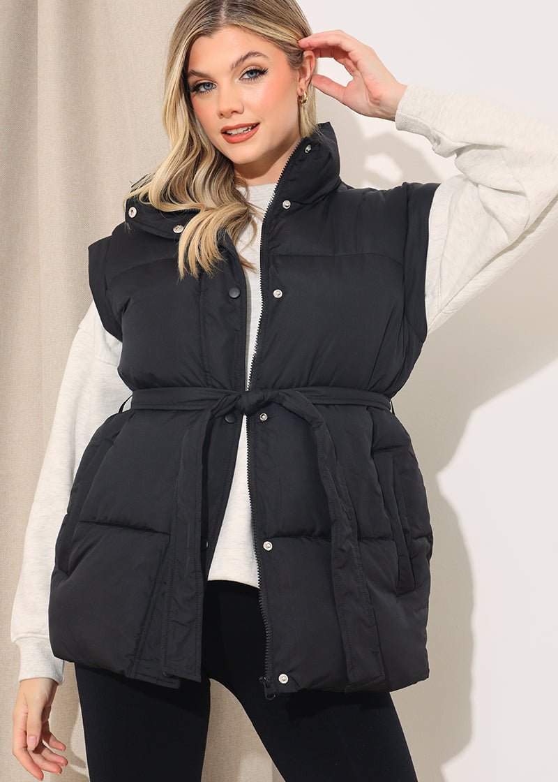 Belted Puffer Gilet