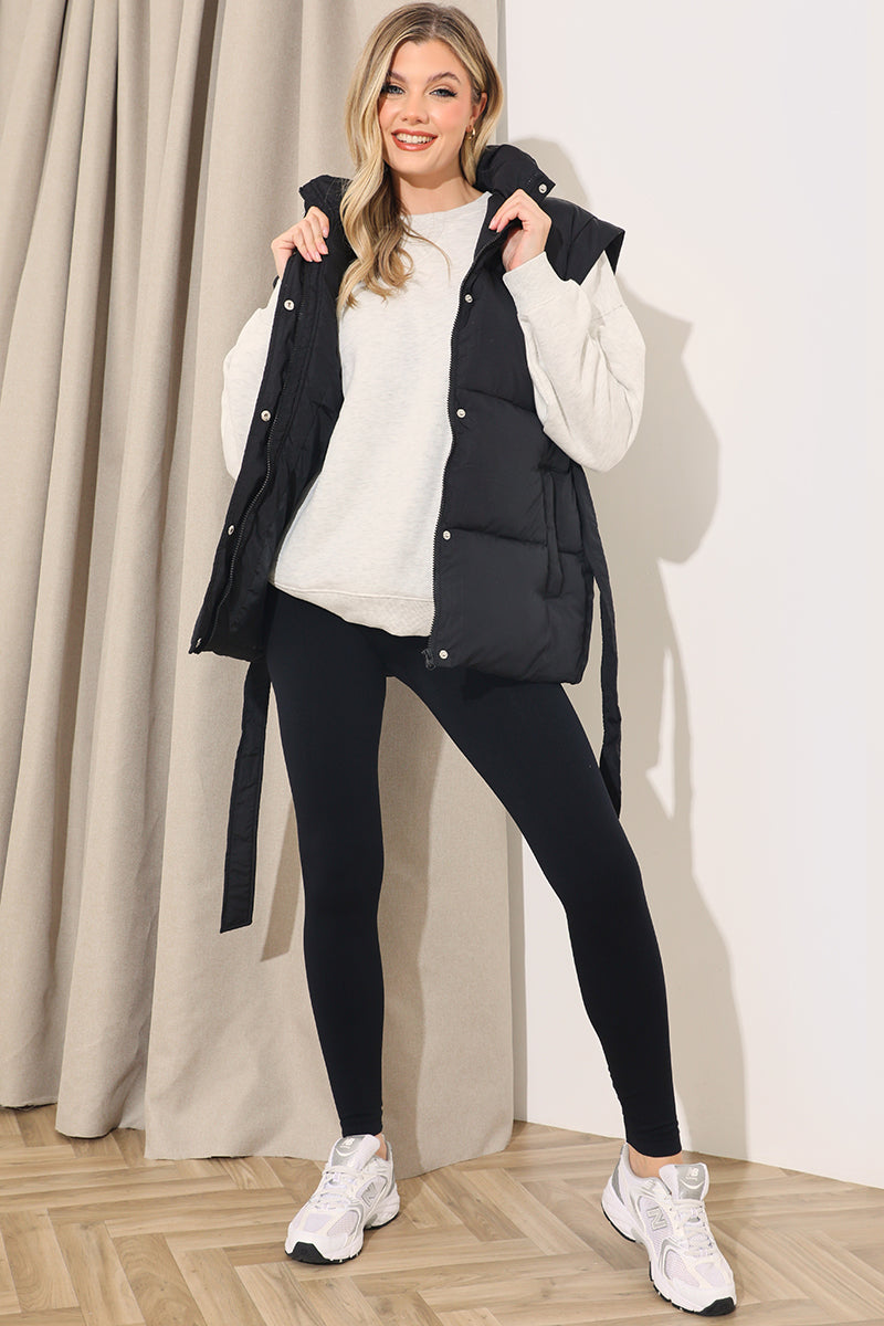 Belted Puffer Gilet