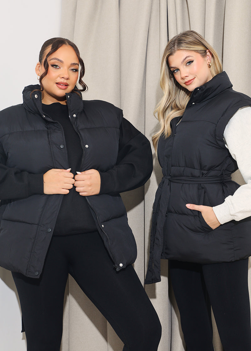 Belted Puffer Gilet