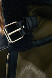 Contrast Borg Aviator Jacket