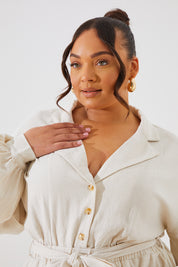 Linen Bleted Playsuit