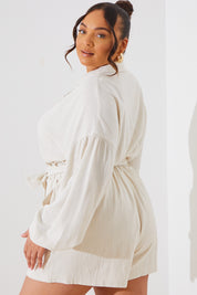 Linen Bleted Playsuit