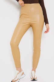 Pu Leggings With Elasticated Waist