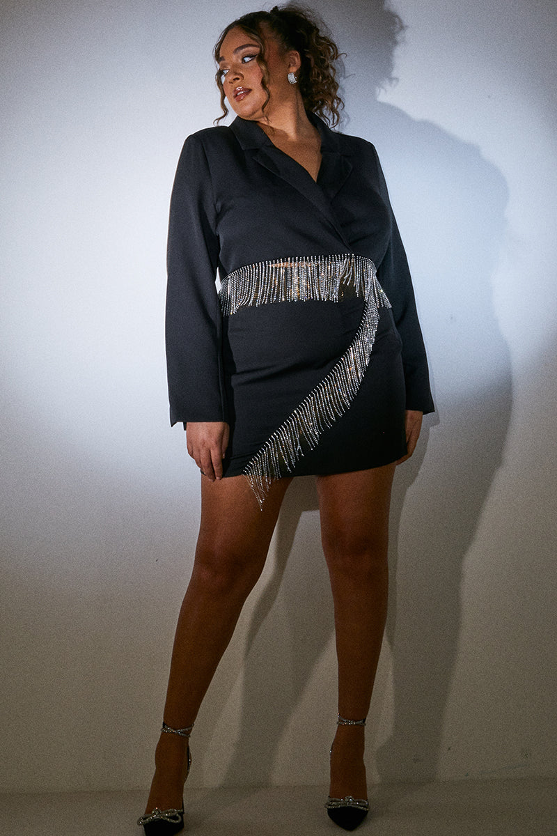 Tailored Diamante Trim Co-Ord Skirt