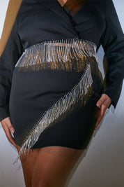 Tailored Diamante Trim Co-Ord Skirt