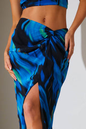 Abstract Print Maxi Co-Ord Skirt - InTheStyle