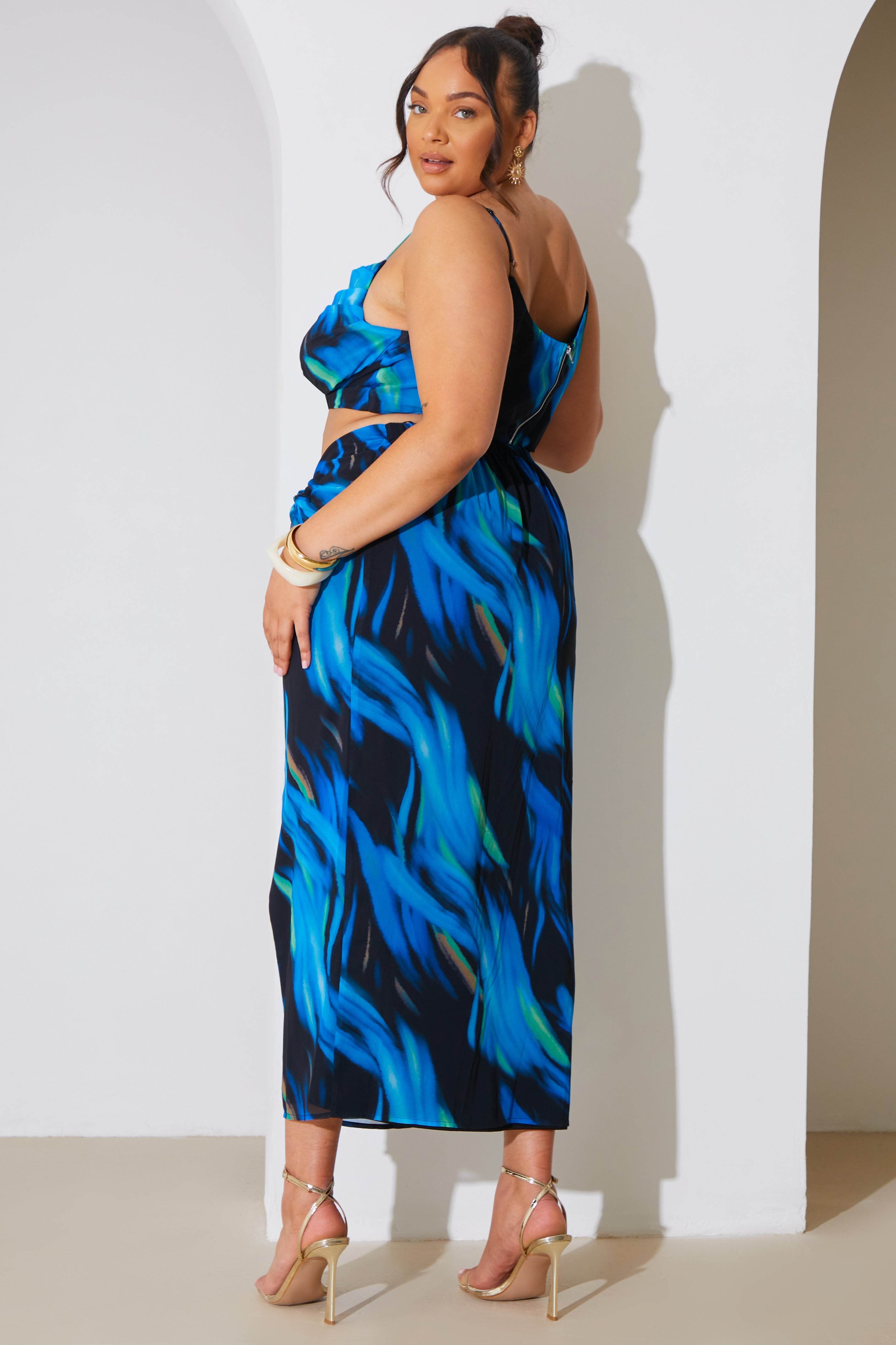 Abstract Print Maxi Co-Ord Skirt - InTheStyle