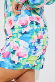 Ruched Mini Skirt - Dispatch Tomorrow 