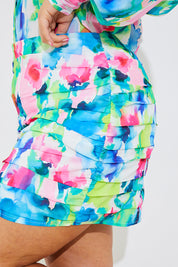 Ruched Mini Skirt