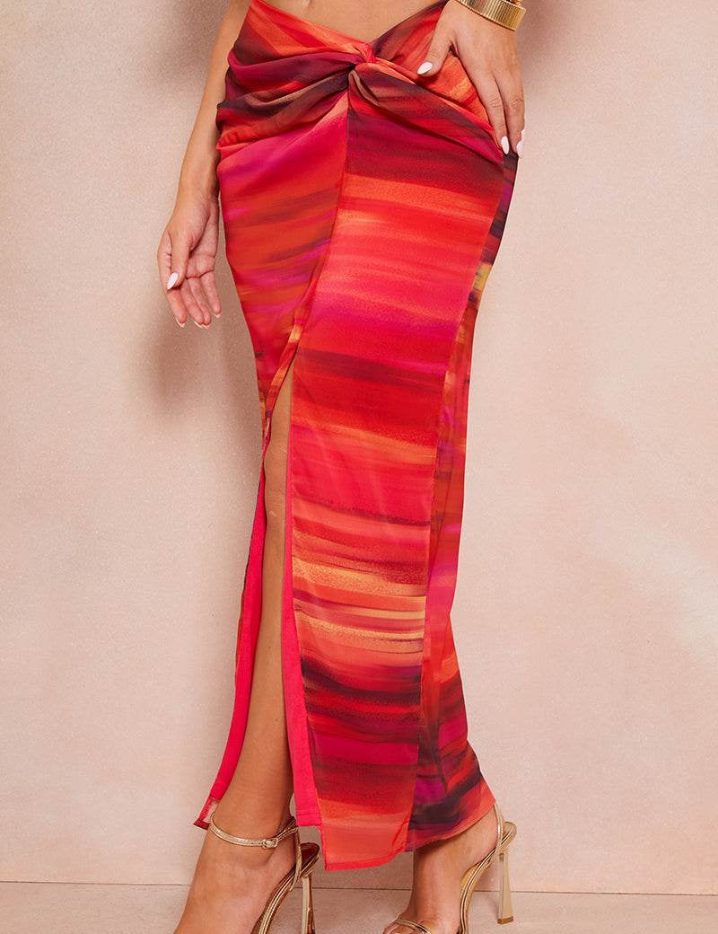 Abstract Print Co-Ord Maxi Skirt - InTheStyle