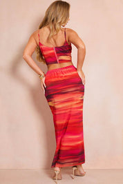 Abstract Print Co-Ord Maxi Skirt - InTheStyle