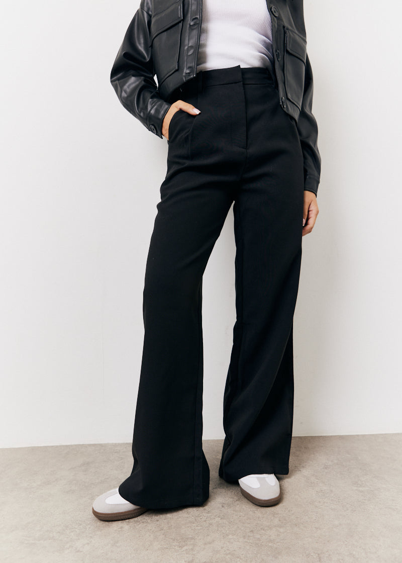 Black Tailored Wide Leg Trouser