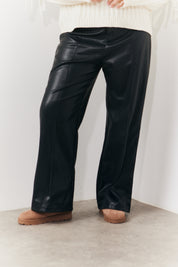 Pu Pintuck Detail Trousers