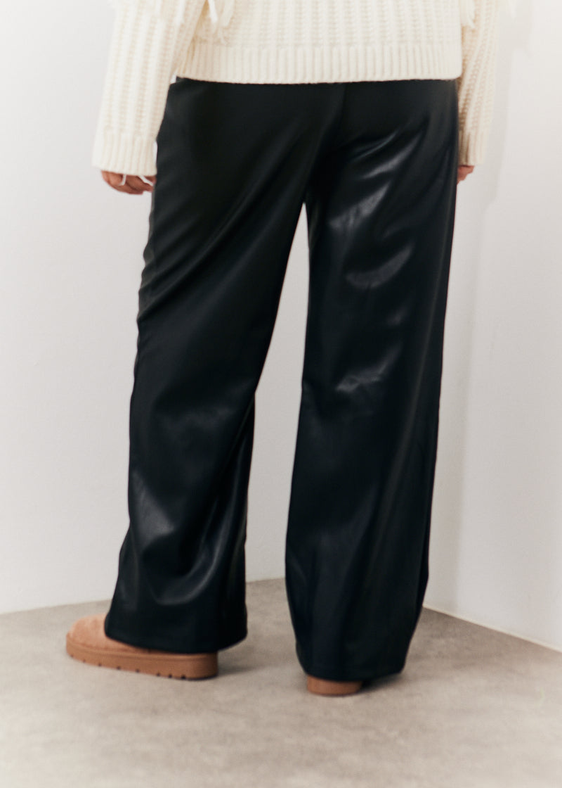 Pu Pintuck Detail Trousers