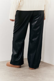 Pu Pintuck Detail Trousers