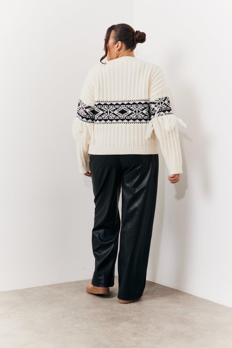 Pu Pintuck Detail Trousers