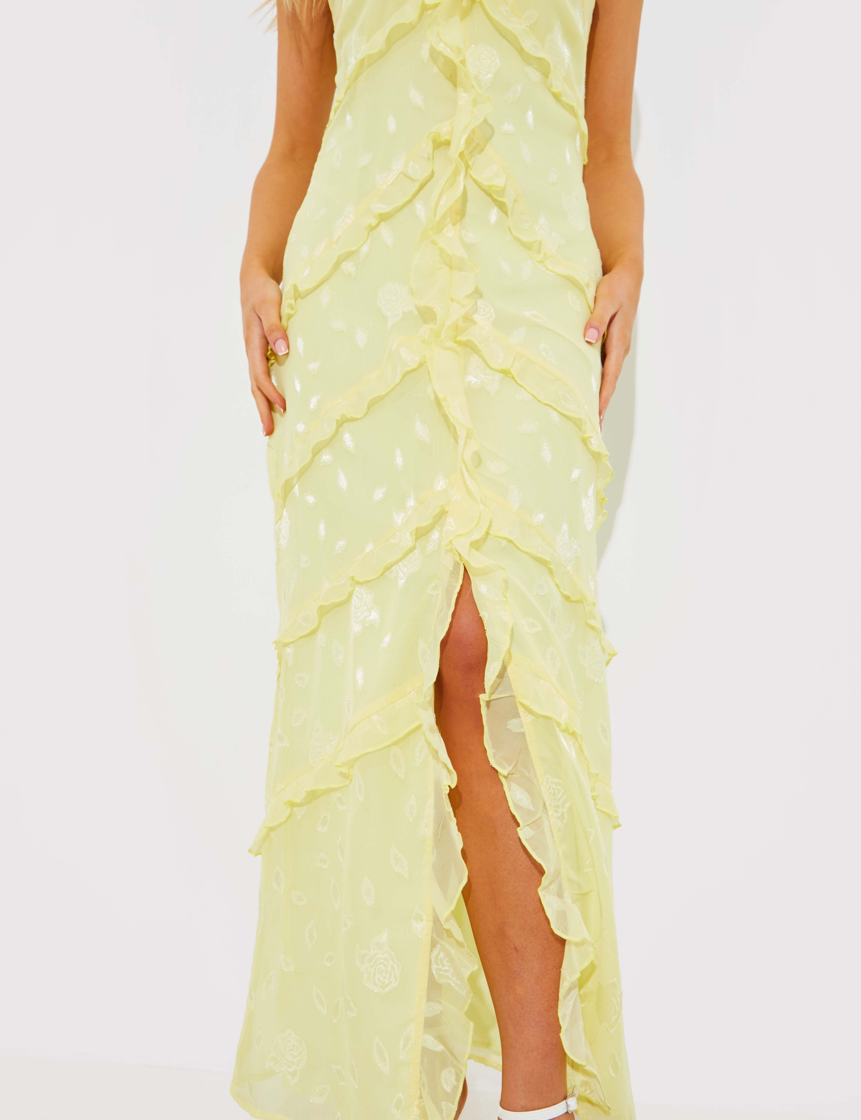 Strappy Ruffle Maxi Dress