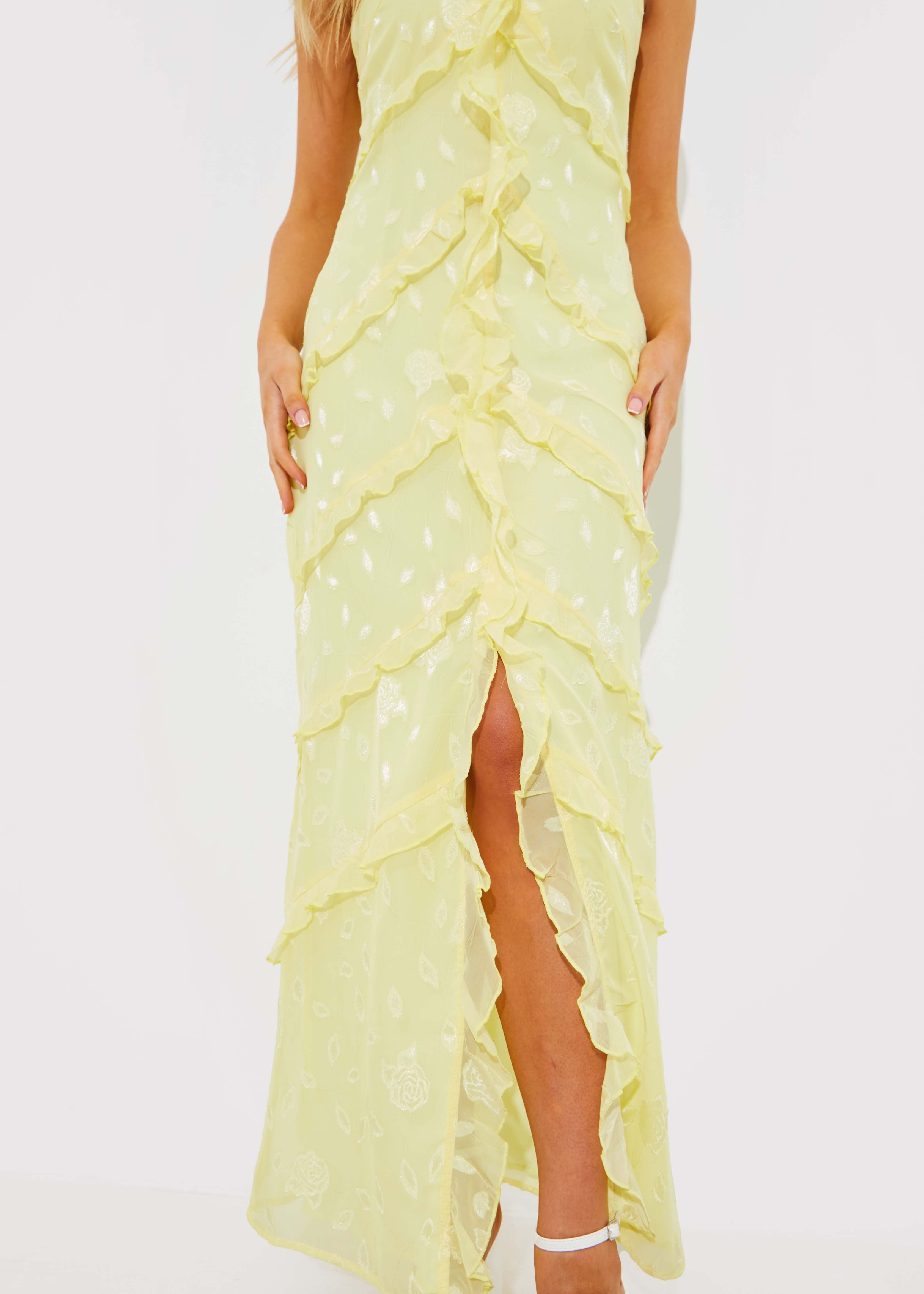 Strappy Ruffle Maxi Dress