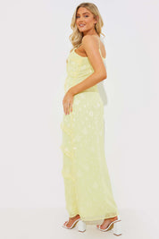Strappy Ruffle Maxi Dress