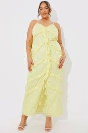 Strappy Ruffle Maxi Dress