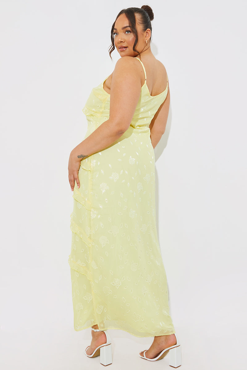 Strappy Ruffle Maxi Dress