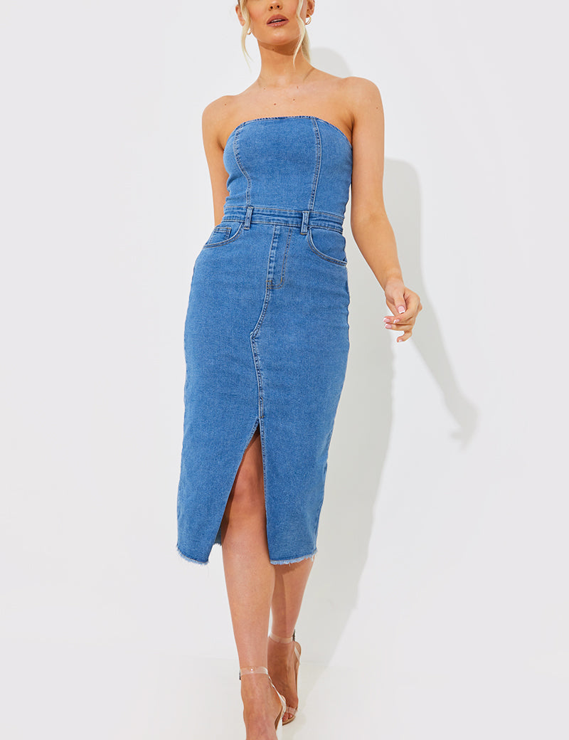 Denim Midi Dress