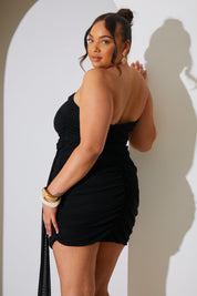 Bandeau Drape Mini Dress