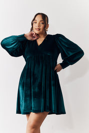 Velvet Smock Mini Dress