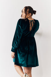 Velvet Smock Mini Dress