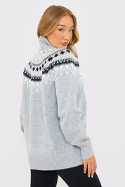 Fairisle Roll Neck Jumper