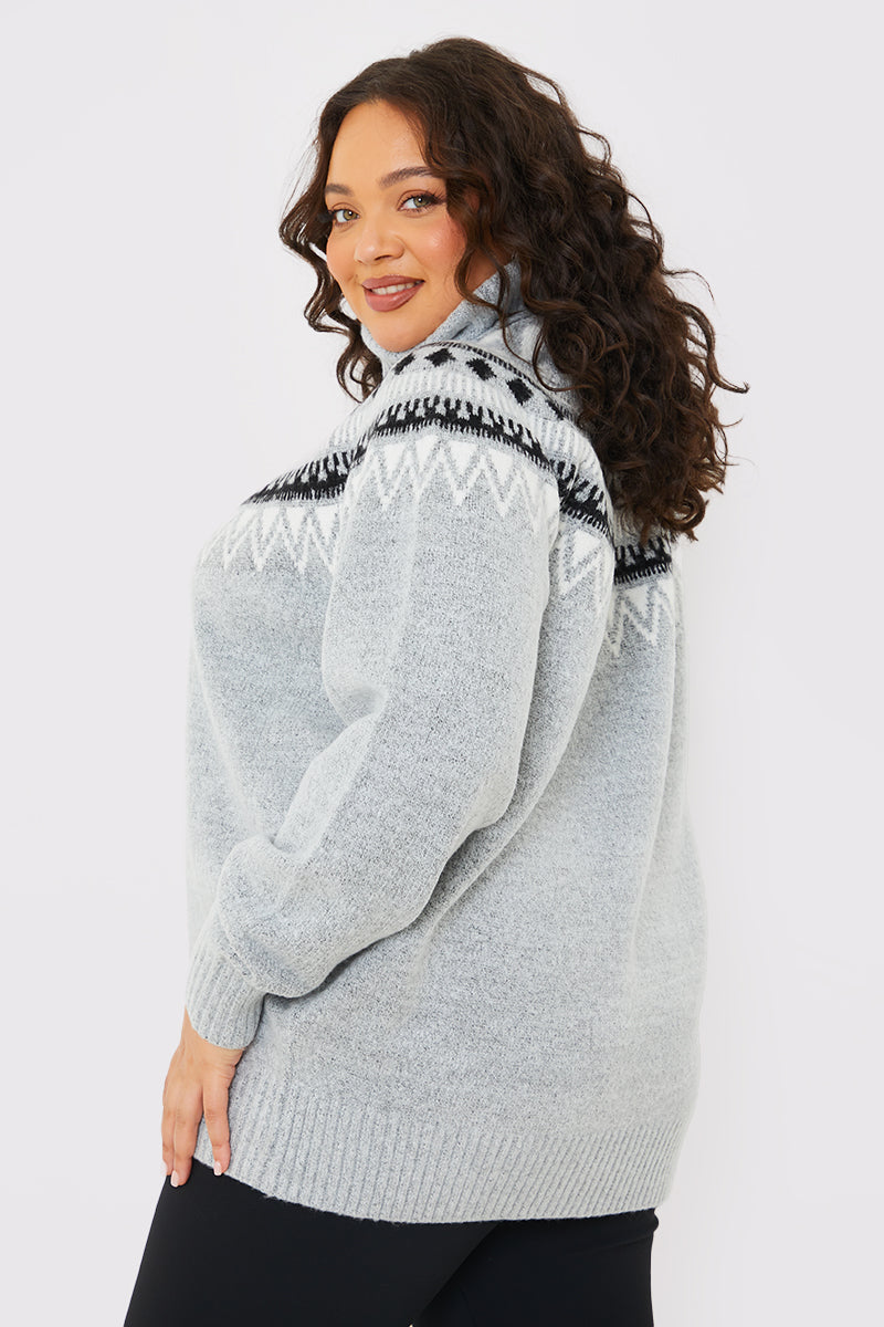 Fairisle Roll Neck Jumper