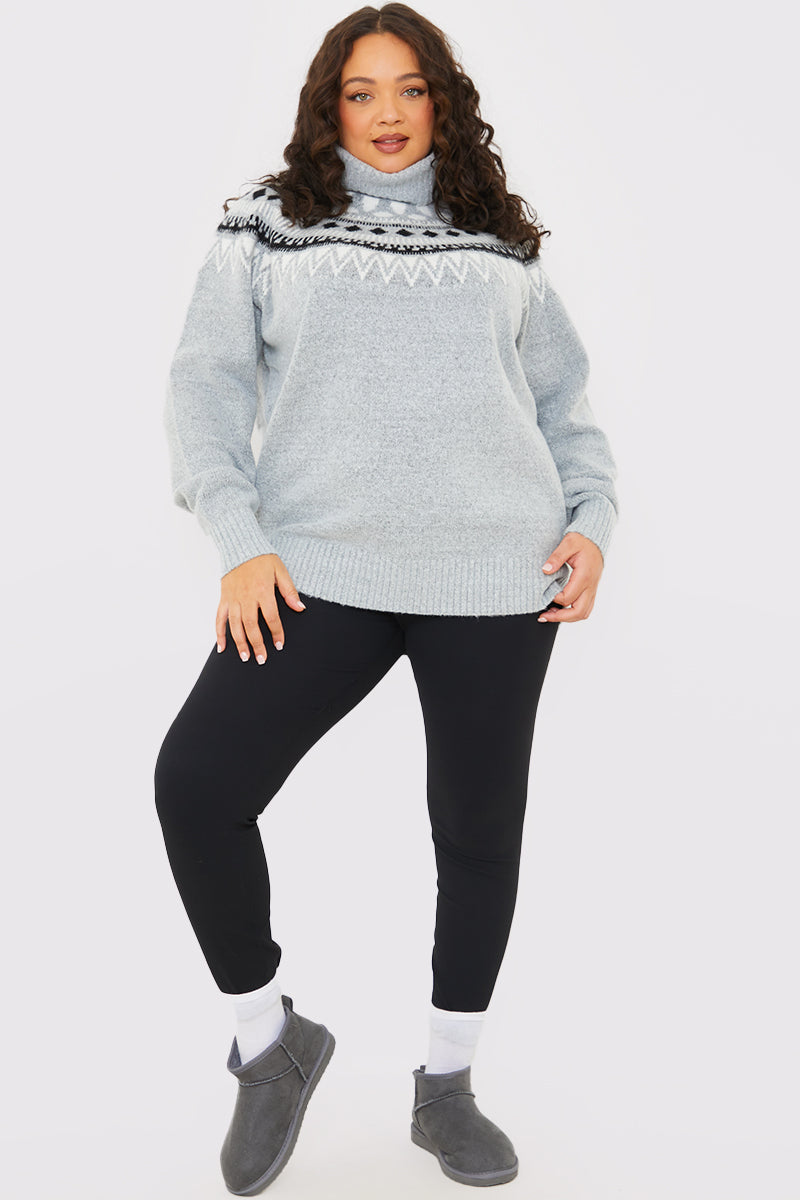 Fairisle Roll Neck Jumper