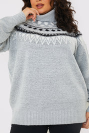 Fairisle Roll Neck Jumper
