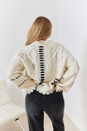 Contrast Stitch Detail Knit Jumper