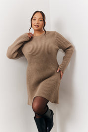 Bow Detail Knit Skater Mini Dress