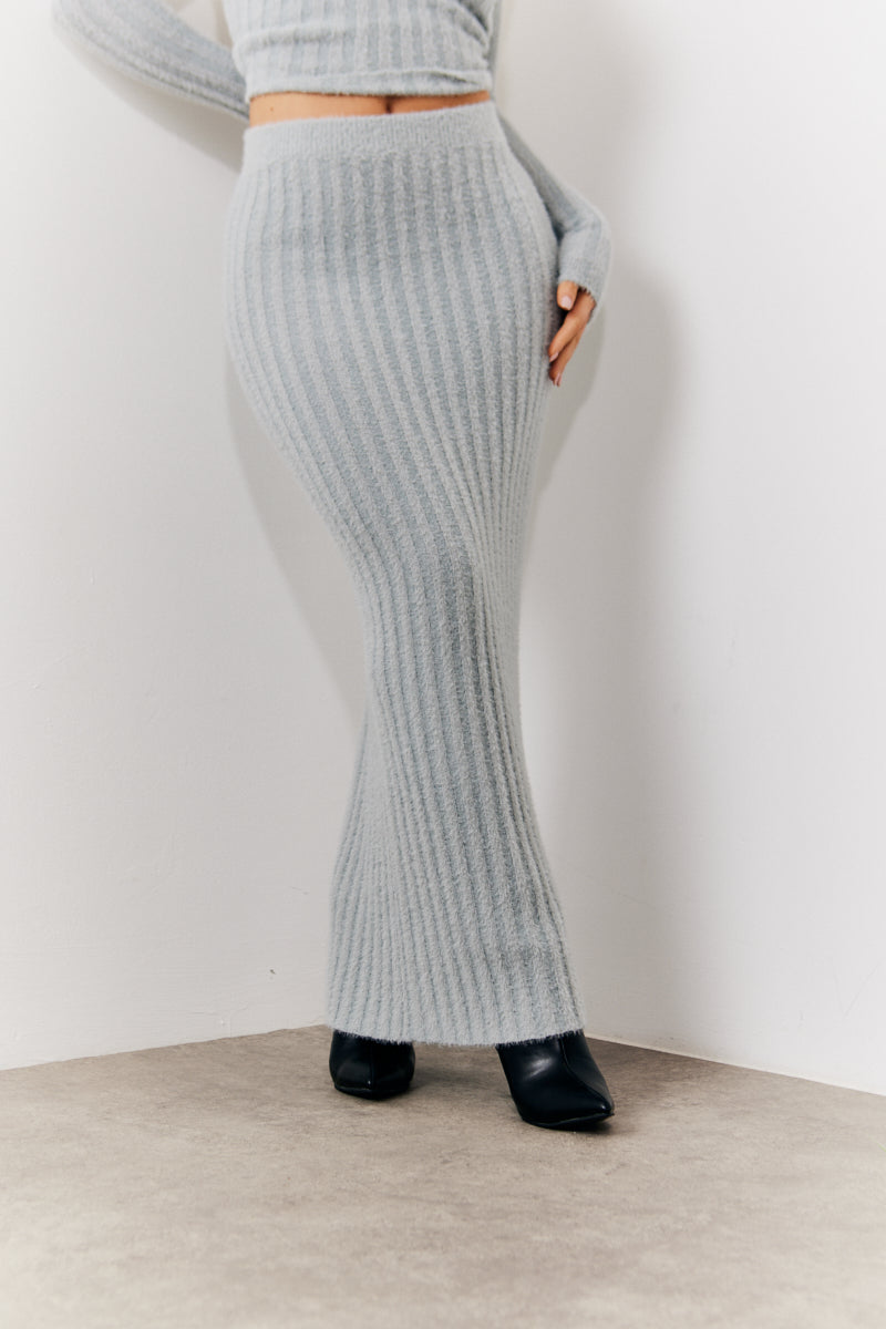 Fluffy Rib Co-Ord Midaxi Skirt