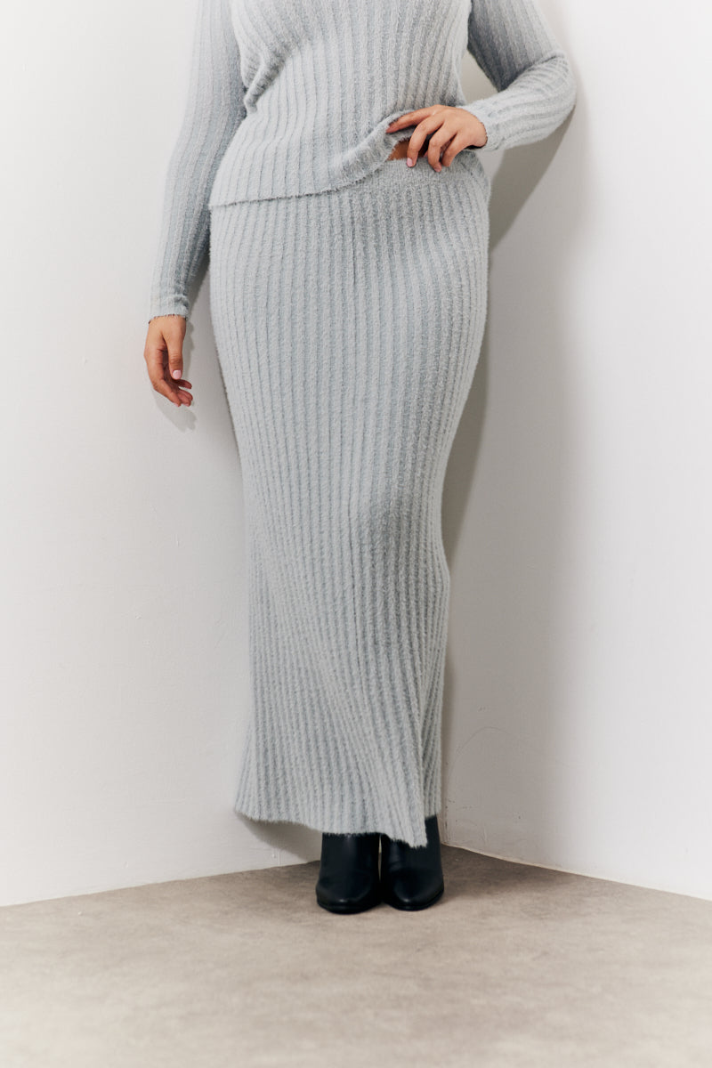 Fluffy Rib Co-Ord Midaxi Skirt