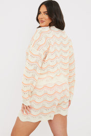 Stripe Chevron Crochet Co-Ord Top