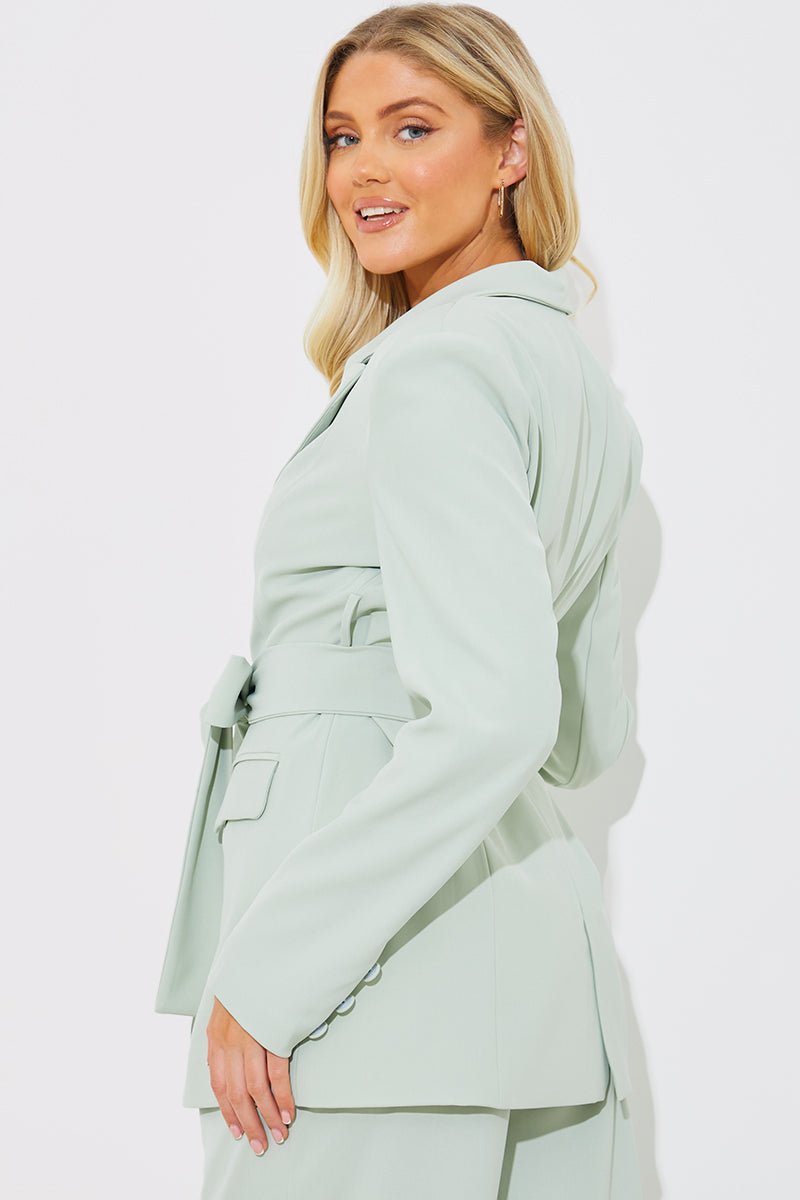 Tailored Belted Blazer