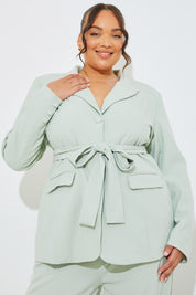 Tailored Belted Blazer