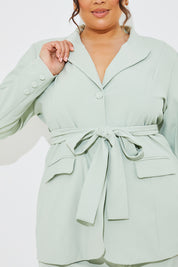 Tailored Belted Blazer