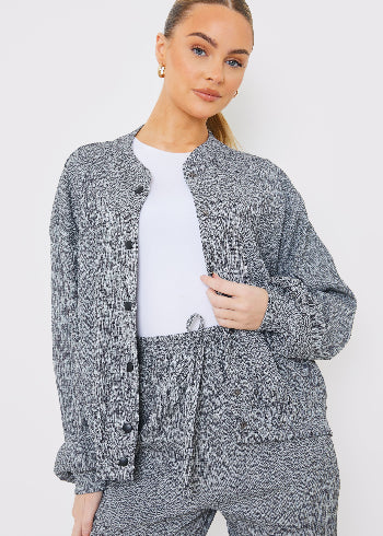 Textured Bomber Jacket