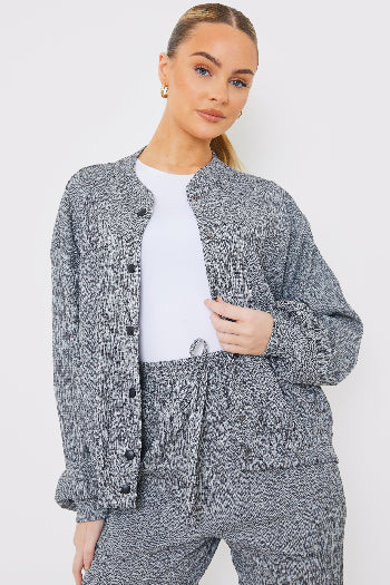 Textured Bomber Jacket