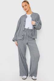 Textured Bomber Jacket