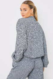 Textured Bomber Jacket