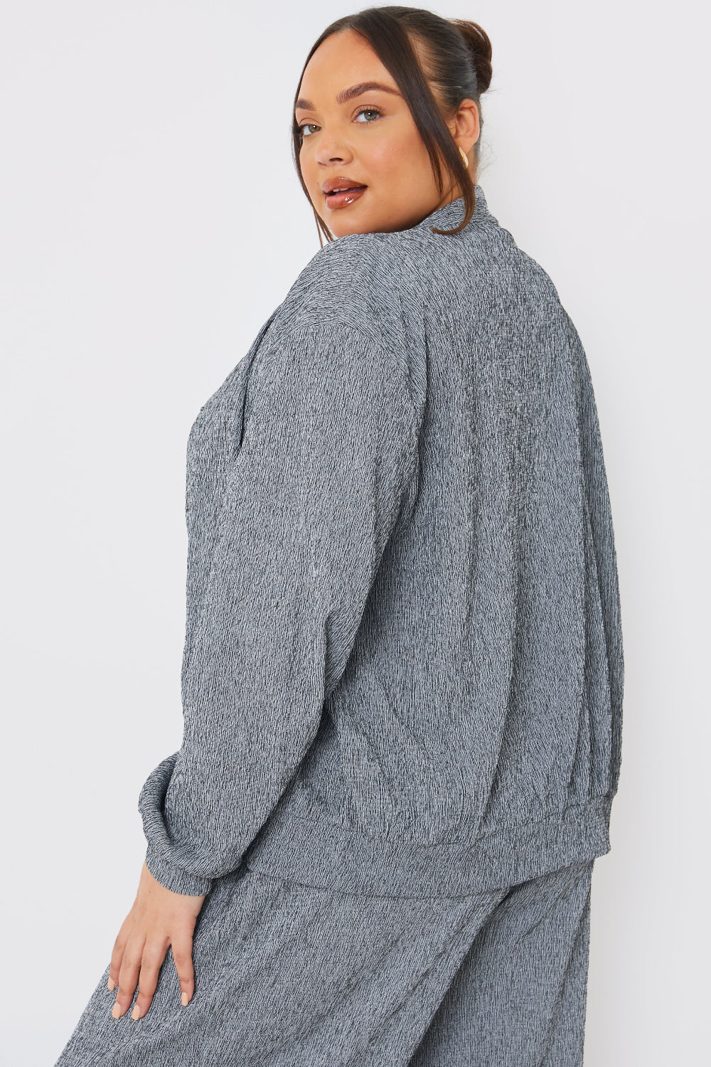 Textured Bomber Jacket
