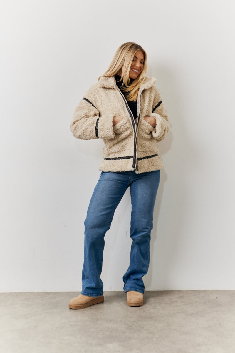 Borg Buckle Detail Coat